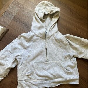 Lululemon scuba crop hoodie grey